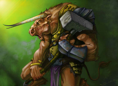 Minotaur with hammer